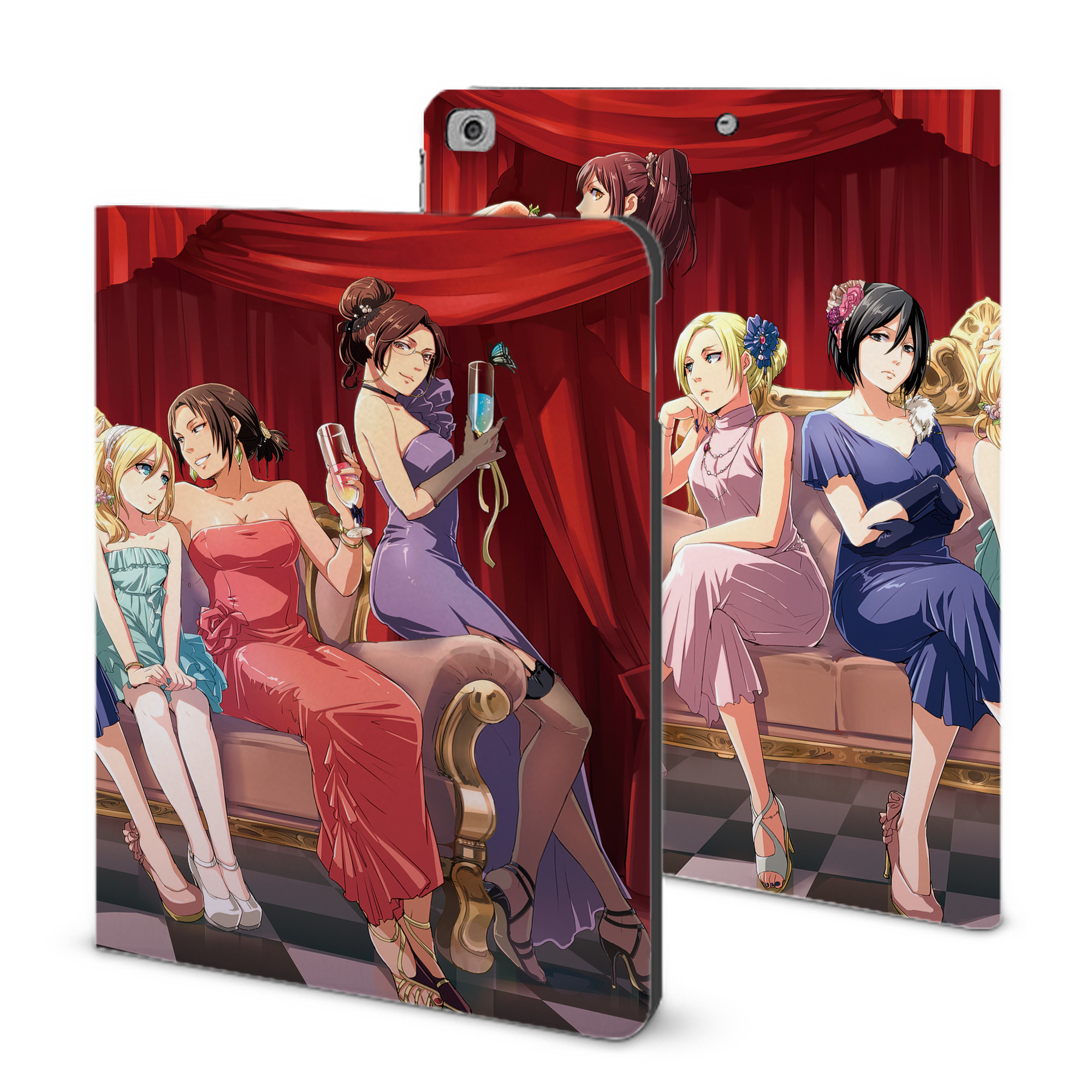 （画像用） 進撃の巨人 Attack on Titan IPad ケース ブック型 PUレザー TPU 耐衝撃 軽量 薄型 ペン収納なし 全面保護 IPad 各モデル対応